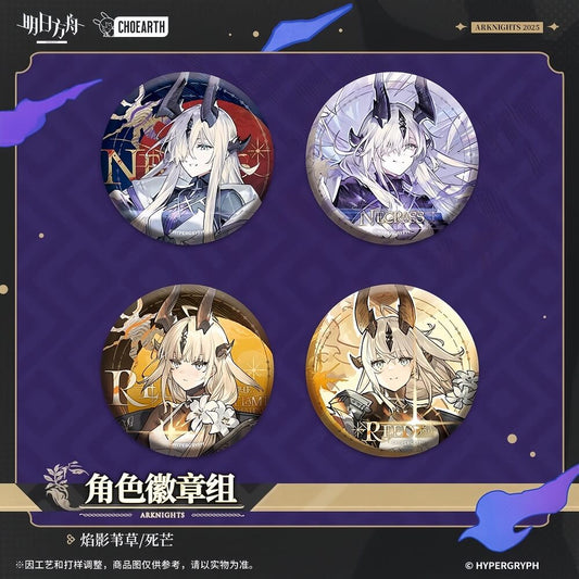 Arknights Character Badge Set Necrass Reed The Flame Shadow