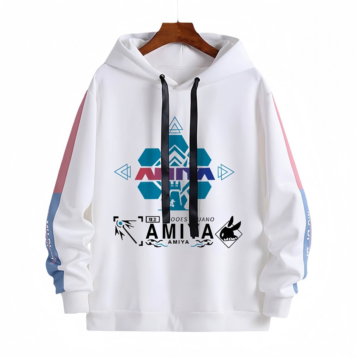 Arknights Amiya character style hooded sweatshirt
