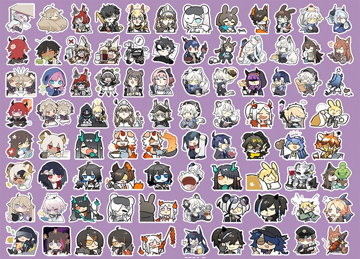 Arknights character expression sticker pack