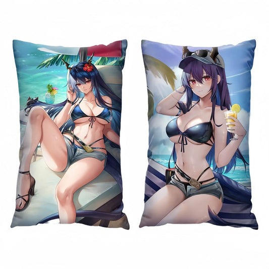 Arknights Chen swimsuit beautifully painted pillow