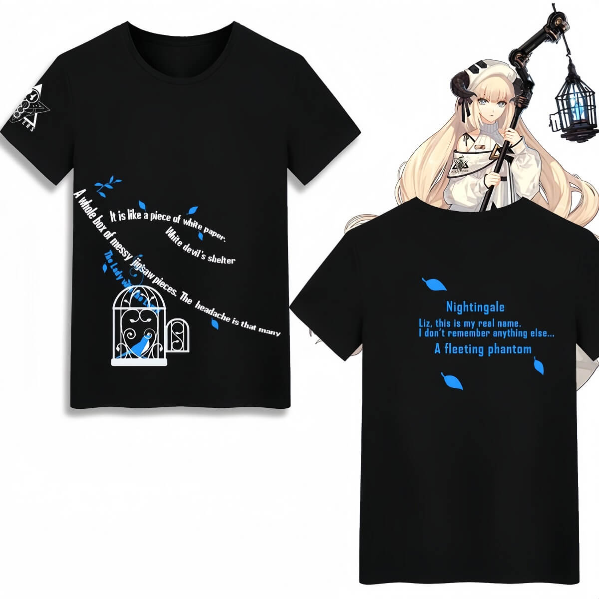 Arknights Nightingale character style T-shirt
